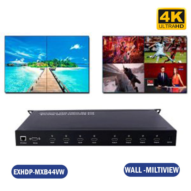 CONTROLADOR MATRIX - VIDEOWALL - MULTIVIEW, 4 IN-4 OUT,  4K60Hz RGB/YCbCr 4:4:4