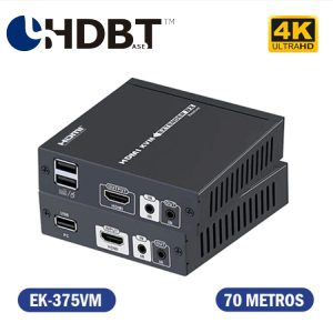 EXTENSOR KVM 70m, EXTIENDE USB & HDMI  4K-2K/30Hz HDBaseT