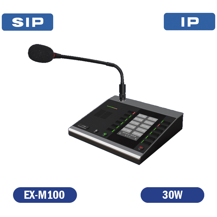 MICROFONO DE PAGINACION IP-SIP SIN SERVIDOR HASTA 30 ZONAS