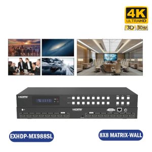 MATRIX HDMI 8X8 4K/30Hz SWITCH INSTANTANEO, VIDEOWALL MULTIMODO RS/232, INTERFAZ WEB