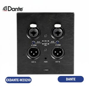 CAJA DE INTERFAZ DIGITAL DANTE 2 ENTRADAS , 2 SALIDAS XLR