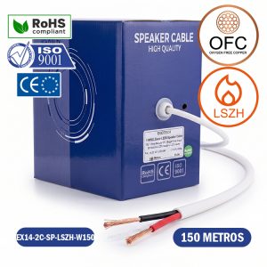 CABLE DE PARLANTE CERTIFICADO, 14 AWG 150 METROS , OFC - LSZH