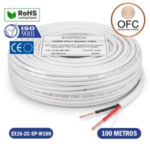 CABLE DE PARLANTE CERTIFICADO, 16 AWG 100 METROS , OFC